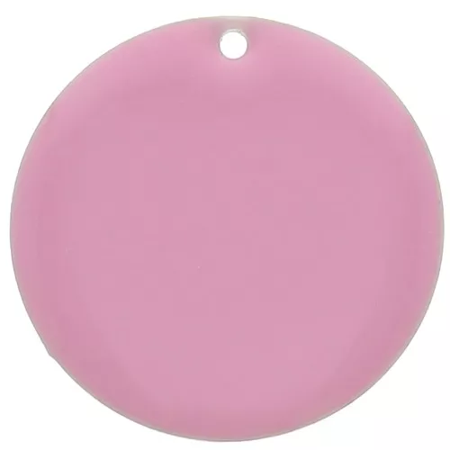 Sequin rond en métal et résine époxy 25 mm - Rose x1