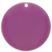 Sequin rond en métal et résine époxy 25 mm - Prune x1