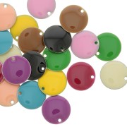 Assortiment de sequins résine époxy rond 12 mm - Multicolore x20|raw }}