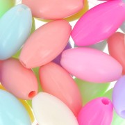 Assortiment de perles olive - 14x7.5 mm Multicolore Pastel x50|raw }}