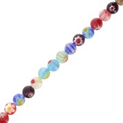 Perles rondes en verre Millefiori 6 mm Multicolore x36cm|raw }}