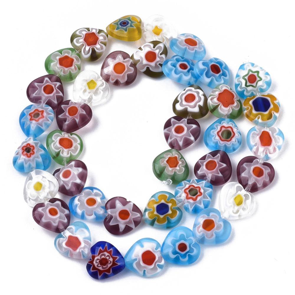 Perles De Verre Faites à La Main En Feuille D'or Et En Feuille D'argent