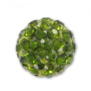 Semi-percée plasticine strass Coréen 8 mm Olivine x1