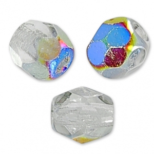 Facettes 4 mm Crystal Vitrail x50