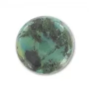Cabochon rond 10 mm Turquoise naturelle x1