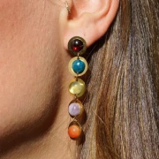 Cabochon rond  8 mm Garnet x1