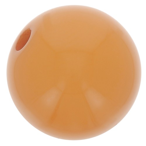 Perle en résine opaque 10 mm Camel x1