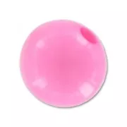 Perle en résine opaque 8 mm Rose x1
