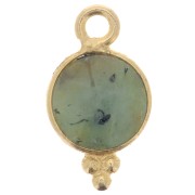 Breloque facettée et petites boules 7mm ArG 925 Plaqué Or Turquoise Africaine|raw }}