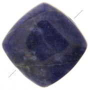 Perle plate carrée 8 mm en pierre gemme - Sodalite x1