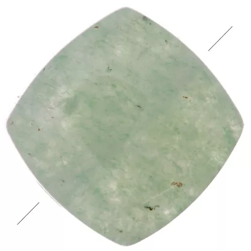 Perle plate carrée 8 mm en pierre gemme - Aventurine x1