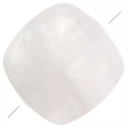 Perle plate carrée 8 mm en pierre gemme - Pierre de lune x1