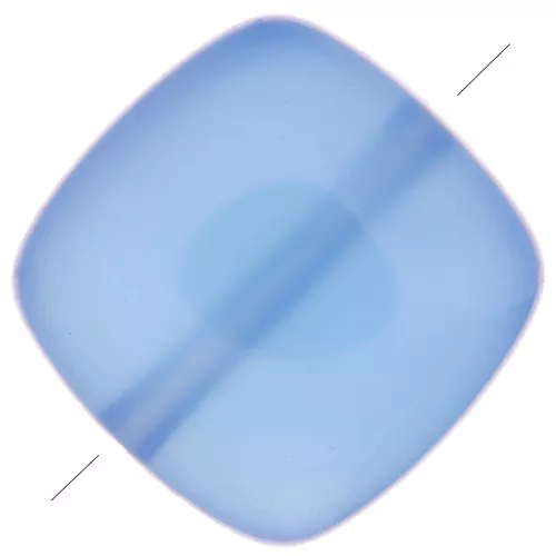 Perle plate carrée 8 mm en pierre gemme teintée - Onyx Bleu x1