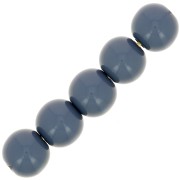 Perles en résine opaques 6 mm Bleu Anthracite x10|raw }}