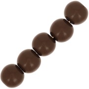 Perles en résine opaques 6 mm Marron x10|raw }}