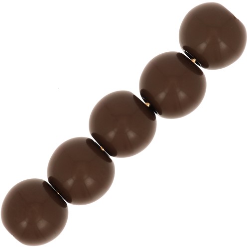 Perles en résine opaques 6 mm Marron x10