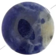 Perle plate ronde - palet - 8 mm en pierre gemme - Sodalite x1