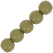 Perles en résine opaques 6 mm Kaki x10