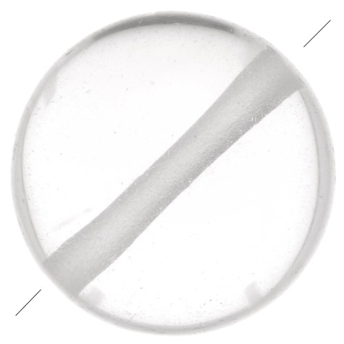 Perle plate ronde - palet - 8 mm en pierre gemme - Cristal de roche x1