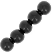 Perles en résine opaques 6 mm Noir x10