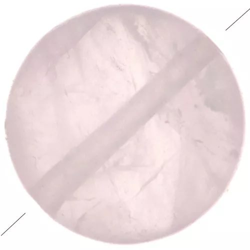 Perle plate ronde - palet - 8 mm en pierre gemme - Quartz rose x1