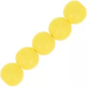 Perles en résine opaques 6 mm Jaune x10