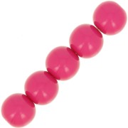 Perles en résine opaque 6 mm Fuchsia x10