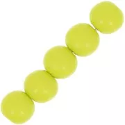 Perles en résine opaques 6 mm Vert Anis x10