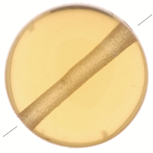 Perle plate ronde - palet - 8 mm en imitation pierre gemme - Hydro Citrine x1