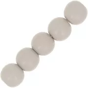 Perles en résine opaques 6 mm Gris x10