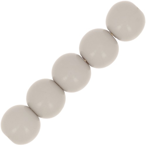 Perles en résine opaques 6 mm Gris x10