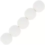 Perles en résine opaques 6 mm Blanc x10