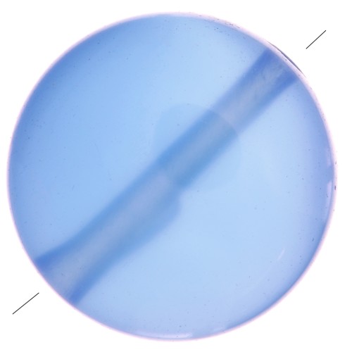 Perle plate ronde - palet - 8 mm en pierre gemme teintée - Onyx Bleu x1