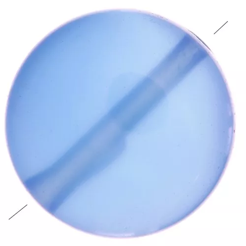 Perle plate ronde - palet - 8 mm en pierre gemme teintée - Onyx Bleu x1