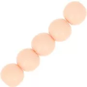 Perles en résine opaques 6 mm Light Peach x10