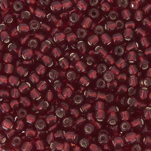 Rocaille Toho 11/0 TO11R25D - Silver Lined Garnet x8g