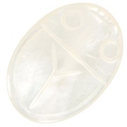 Cabochon ovale gravé scarabée 25x18 mm en Nacre x1|raw }}