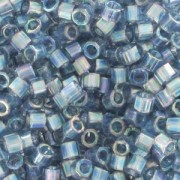 Miyuki Delica 10/0 Hex Cut DBMC0111 - Tr Blue Gray Rainb Gld LT x8gr|raw }}