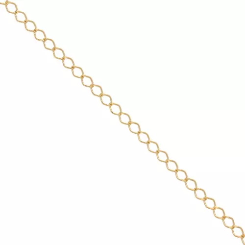 Chaîne maille Rombo limée 2.75 mm - Plaqué Or 3 microns x50cm
