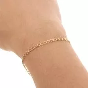 Chaîne maille Rombo limée 2.75 mm - Plaqué Or 3 microns x50cm