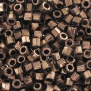 Miyuki Delica 10/0 Hex Cut DBMC0022 - Dark Bronze Metallic x8gr