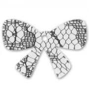 Noeud 19x28 mm dentelle noire x1