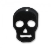 Pendentif Tête de mort 23 mm Jet x1|raw }}