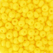 Perles rocailles Preciosa  6/0 4 mm - Jaune Opaque x20g