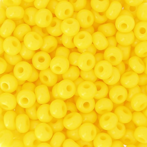 Perles rocailles Preciosa 6/0 4 mm - Jaune Opaque x20g