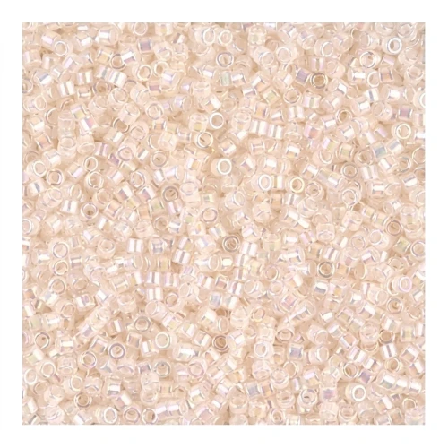 Miyuki Delica 11/0 DB0052 - Pale Peach Lined Crystal AB x8g
