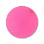 Perle ronde Polaris Dépolie 14 mm Rose Fluo x1