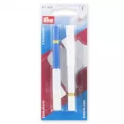 Crayons craie avec brosse 11cm Blanc/bleu x2
