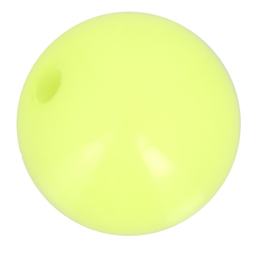 Perle en résine opaque 10 mm Jaune Fluo x1