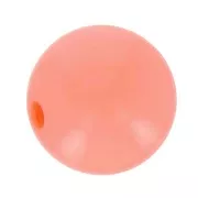 Perle en résine opaque 10 mm Coral Fluo x1